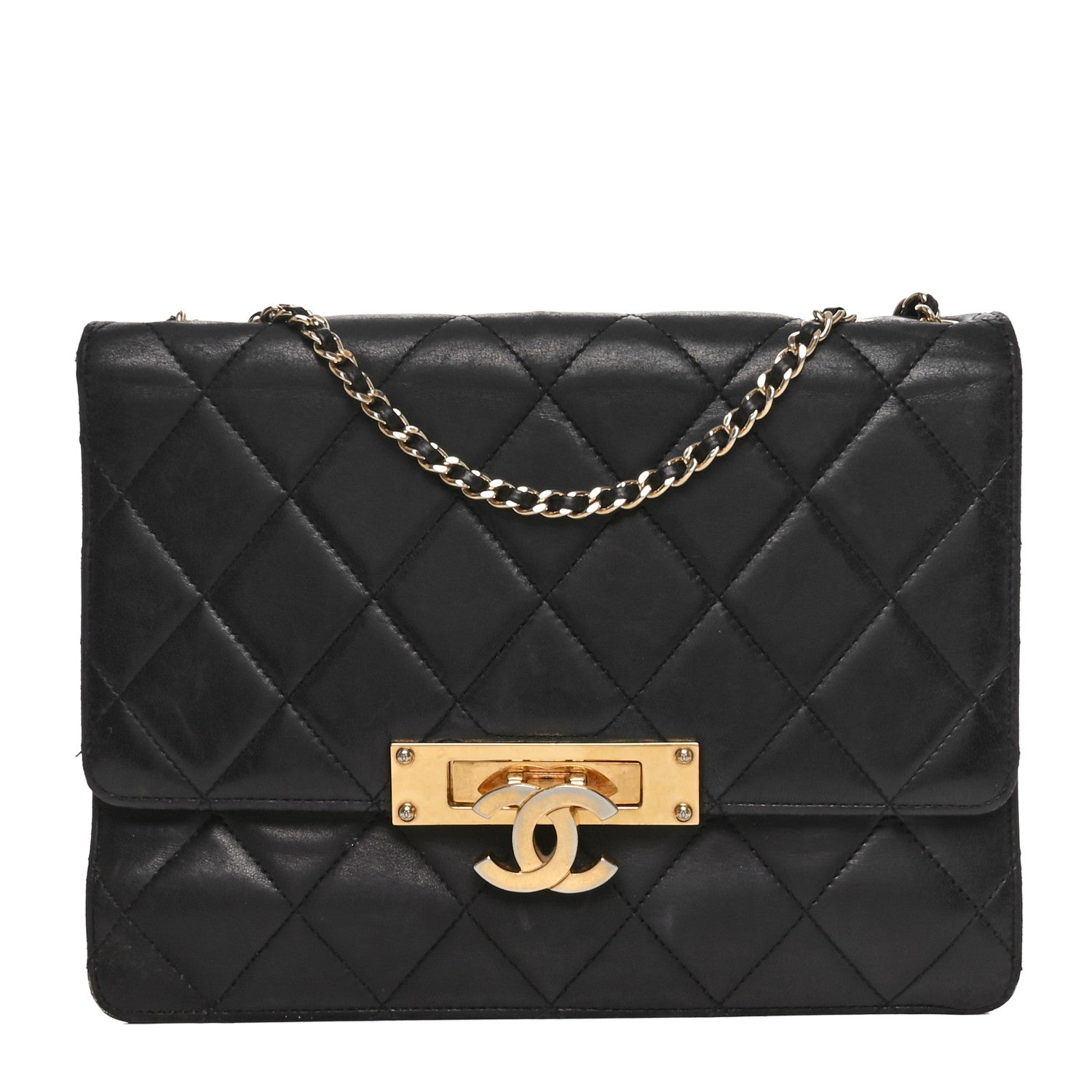 Chanel Lambskin Quilted Medium Golden Class Flap Black 1 of 10