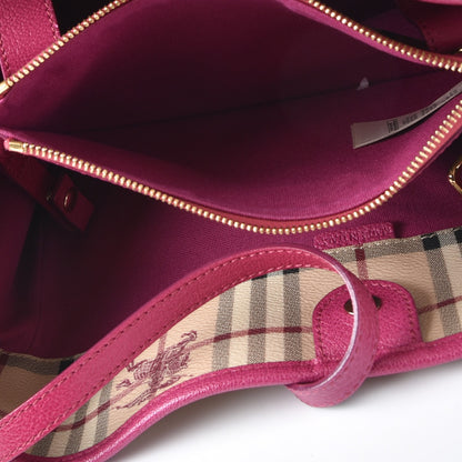 Burberry Haymarket Check Medium Canterbury Tote Bright Rhubarb Pink 6 of 13