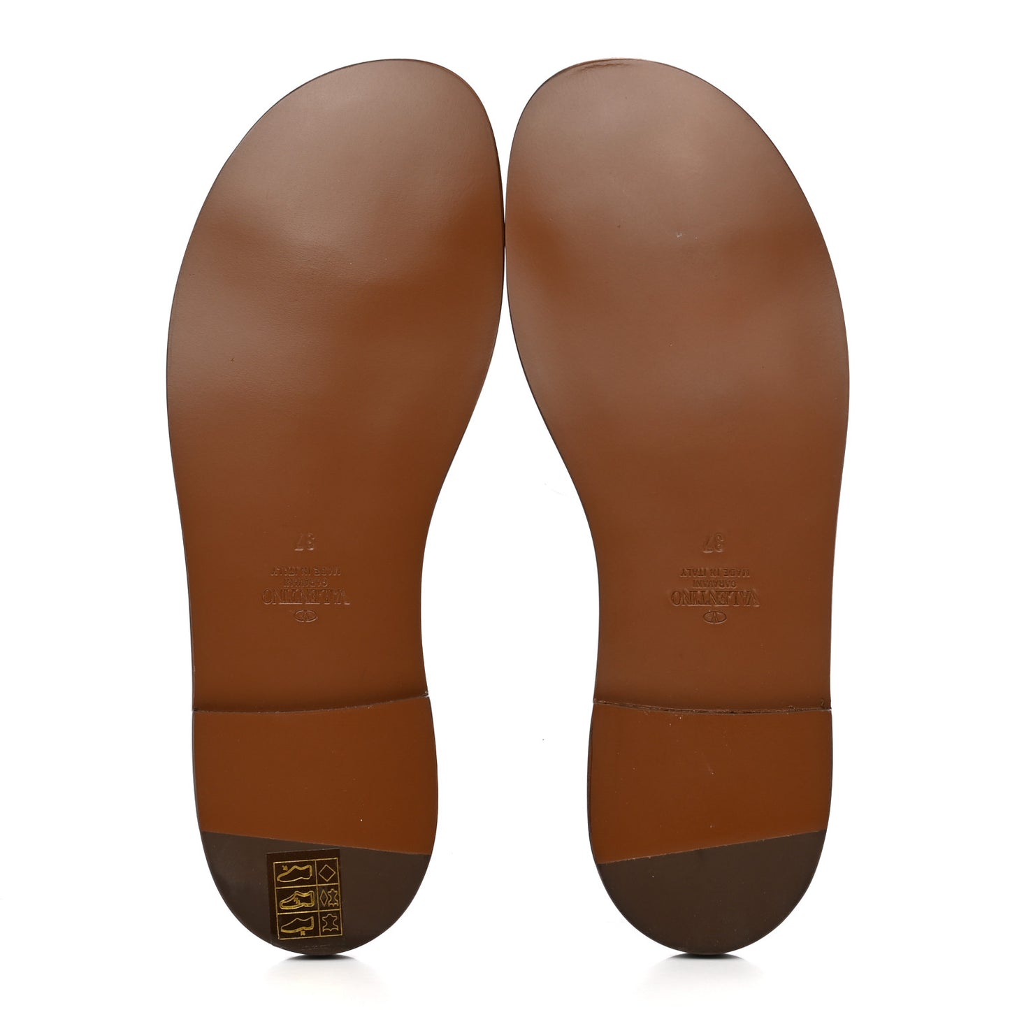 PVC Transparent Vlogo Flat Slide Sandals 37 Brown