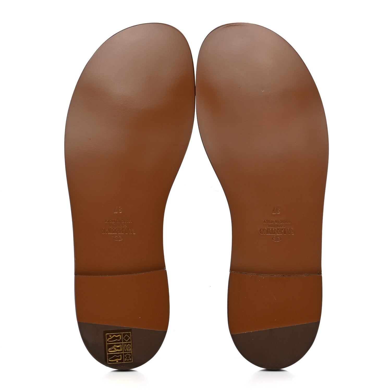 Valentino Garavani PVC Transparent Vlogo Flat Slide Sandals 37 Brown 5 of 14