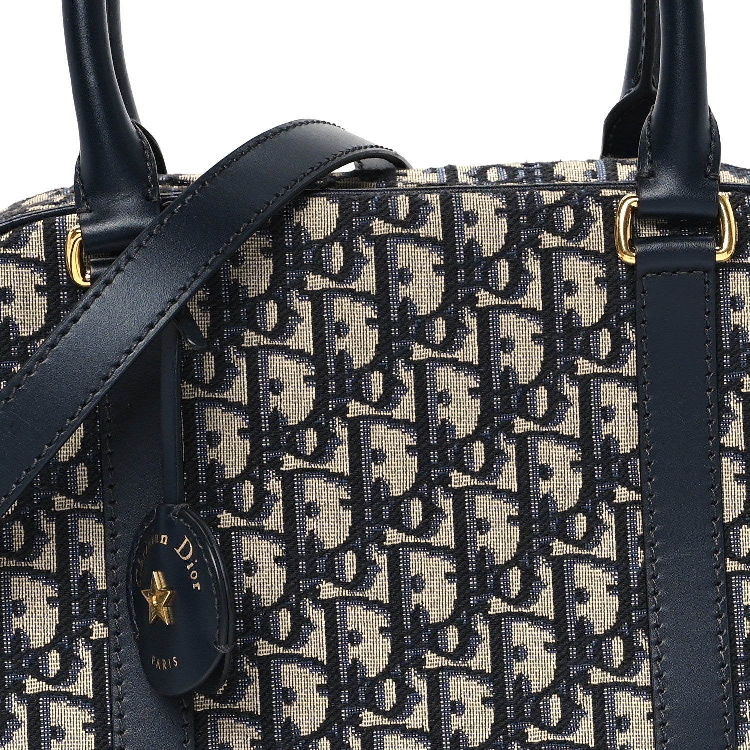Christian Dior Oblique Large D-Vibe Bowling Bag Navy 8 of 10