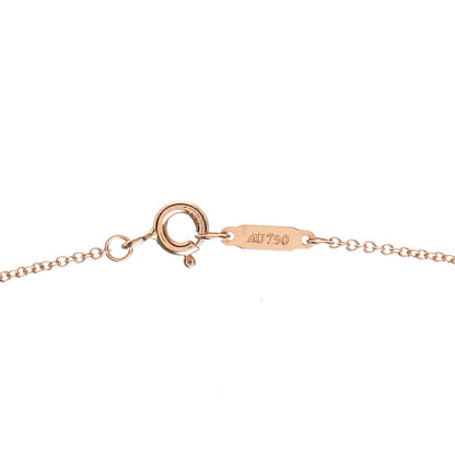Tiffany 18K Rose Gold Diamond Metro Heart Pendant Necklace 4 of 5