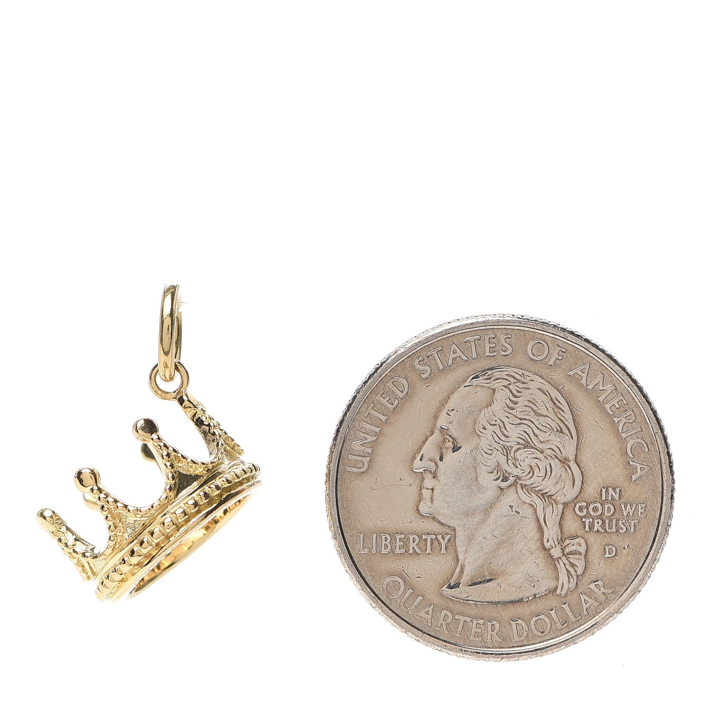 18K Yellow Gold Crown Charm