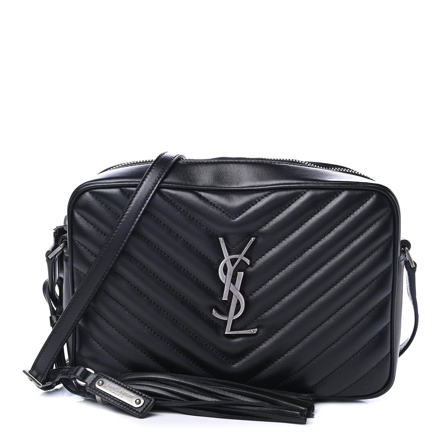 Calfskin Matelasse Monogram Lou Camera Bag Black