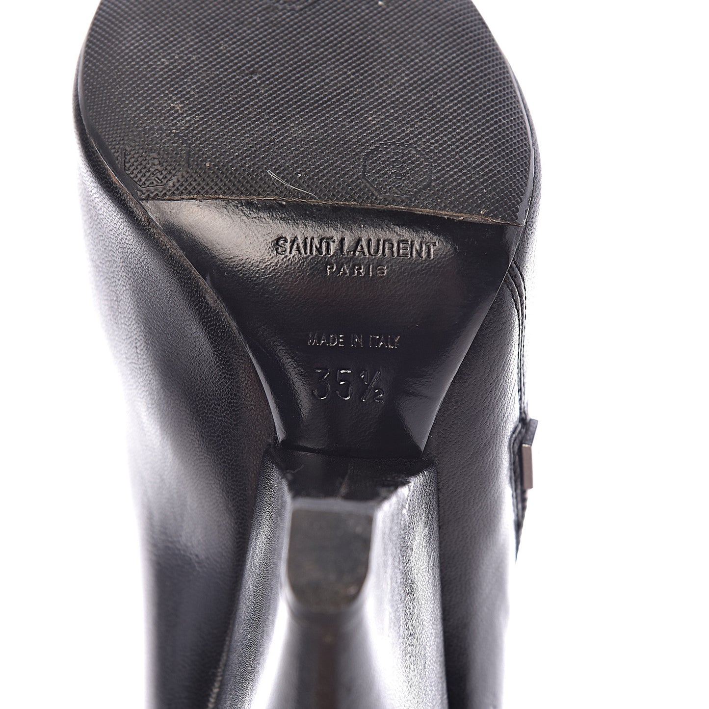 Calfskin Niki 105 Wedge Booties 35.5 Black