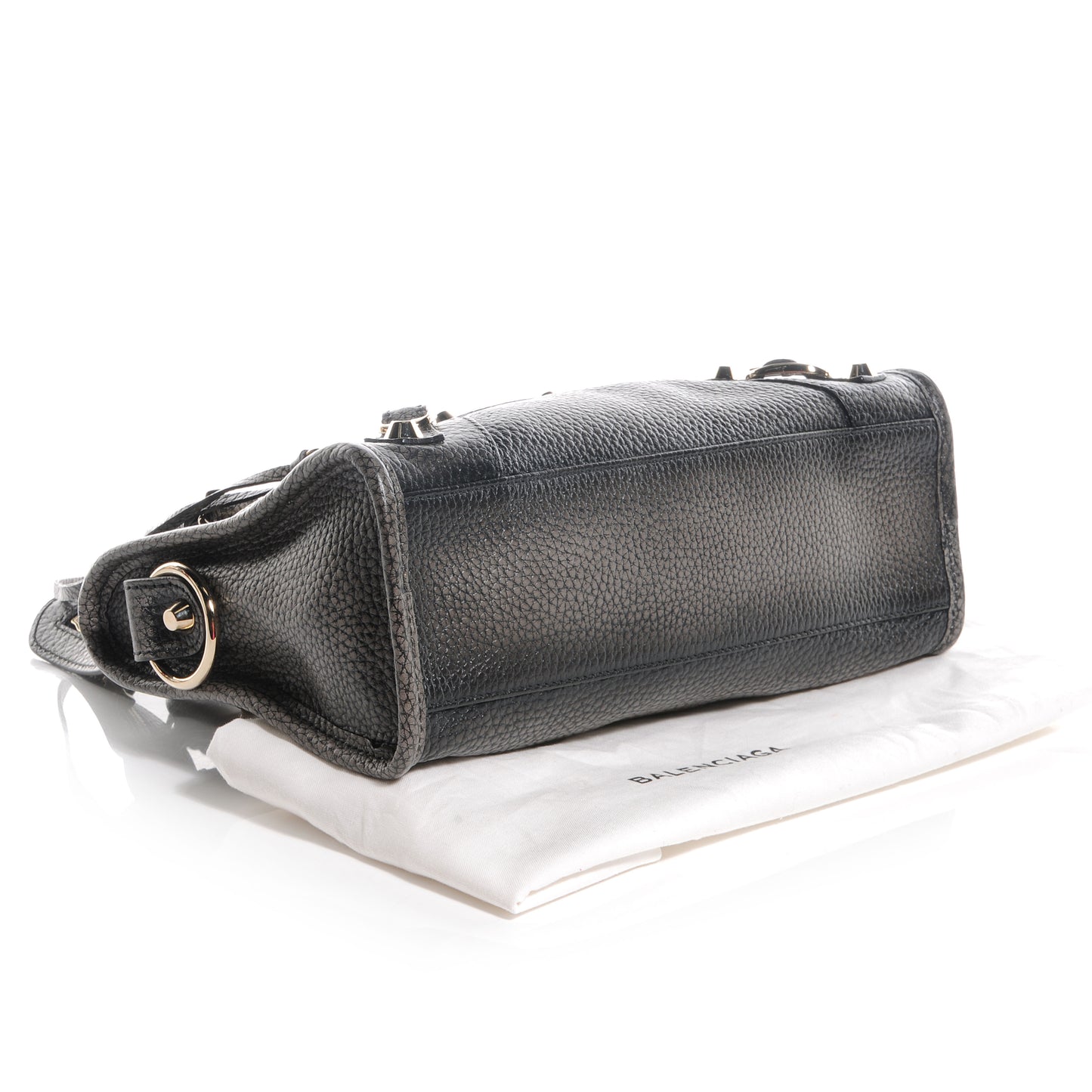 Grained Calfskin Classic Gold Hardware Mini City Ombre Grey Gradient