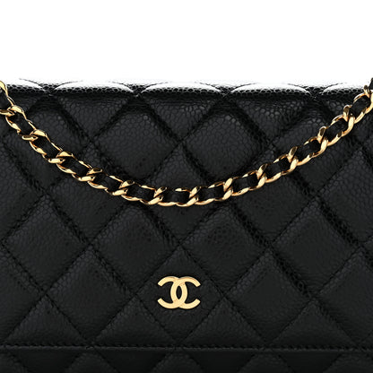 Chanel Caviar Quilted Wallet On Chain WOC Black 8 of 11