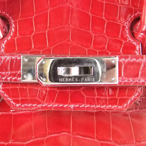 Shiny Niloticus Crocodile Birkin 30 Braise