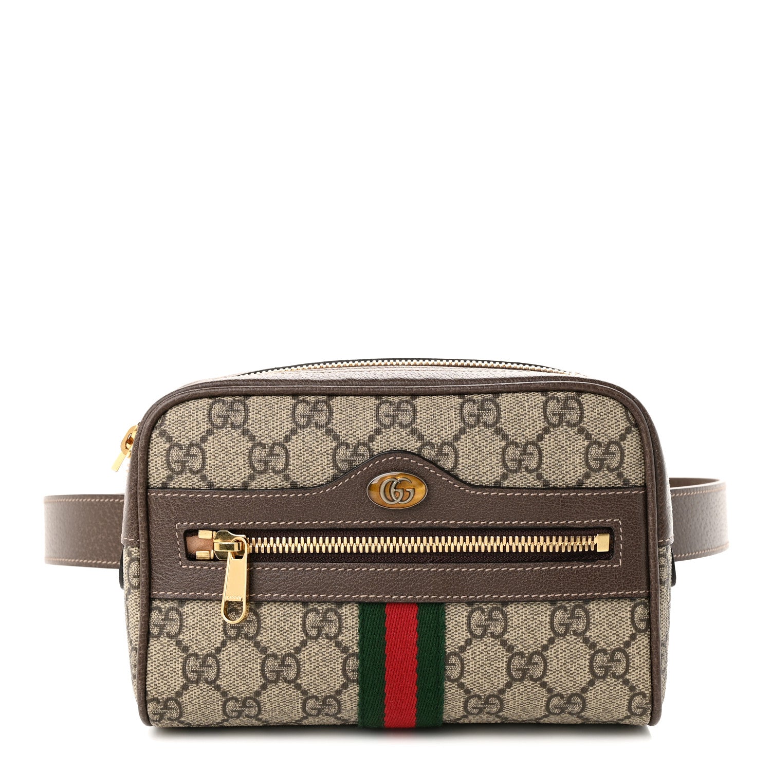 Gucci GG Supreme Monogram Web Small Ophidia Belt Bag 95 38 Dark Brown 1 of 9