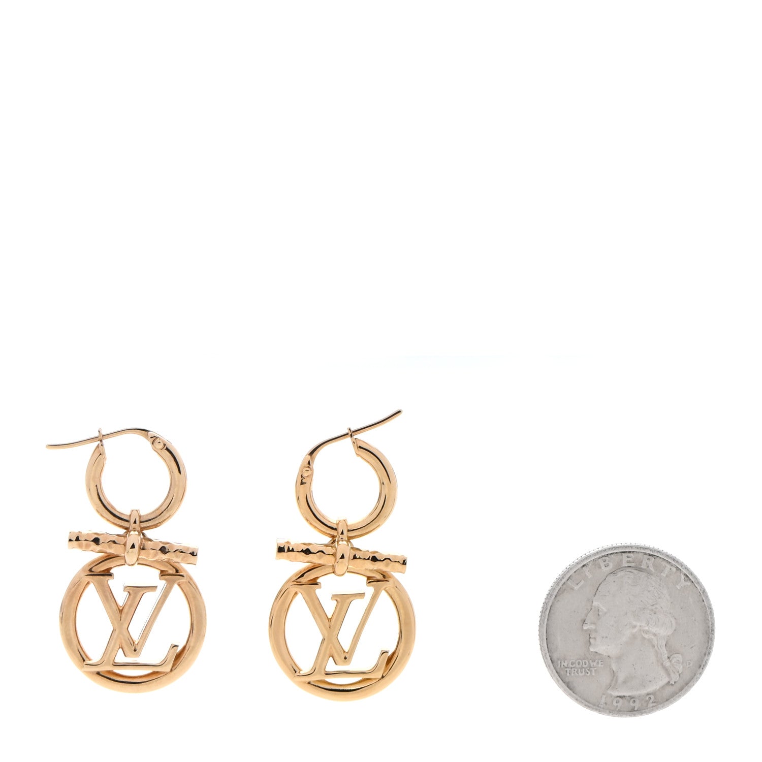 Louis Vuitton Baby Louise Earrings Gold 2 of 5