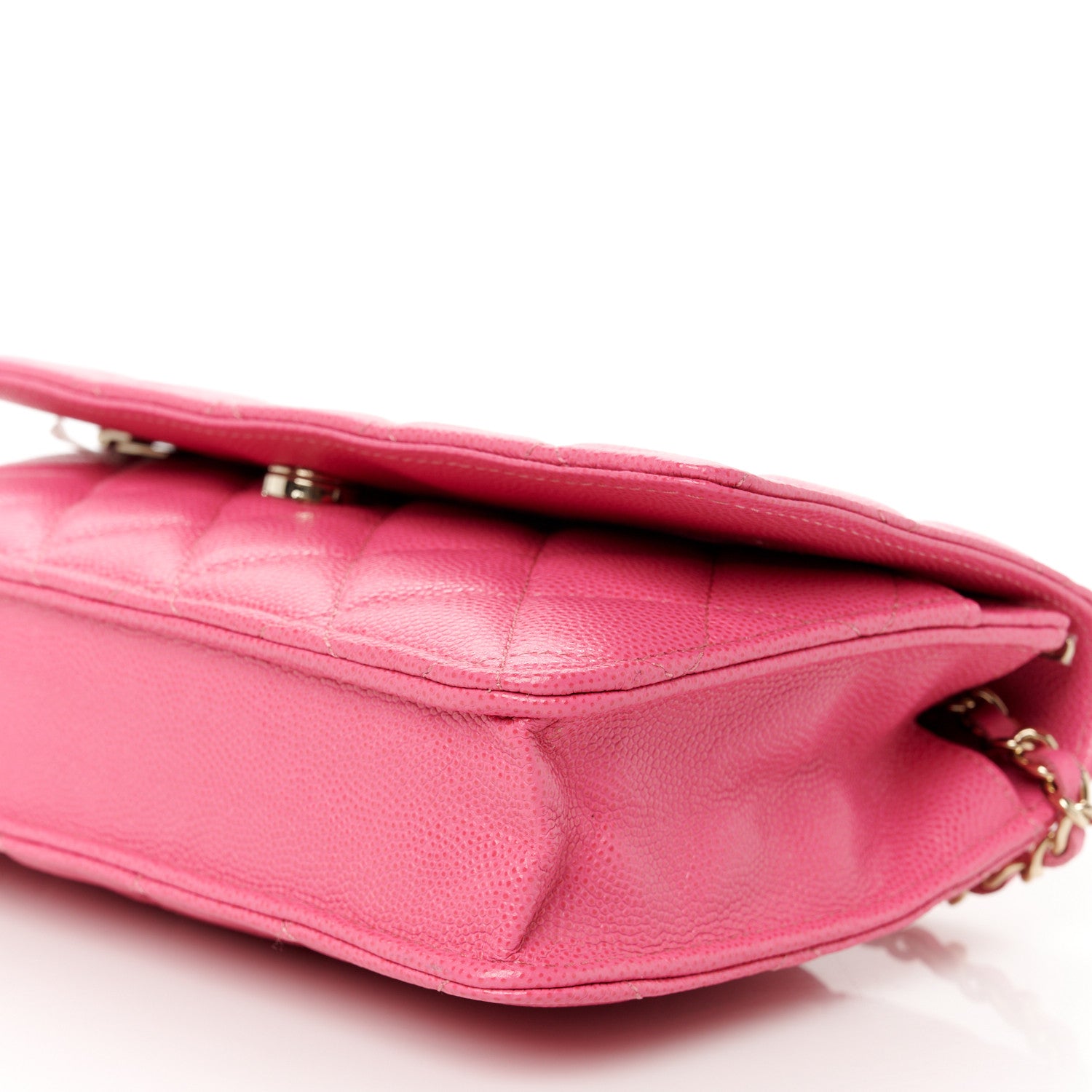 Chanel Caviar Quilted Wallet on Chain WOC Pink 11 of 11