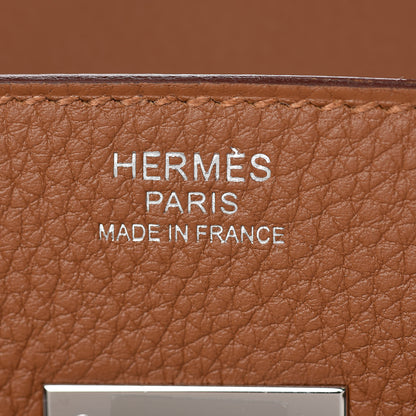 Hermes Togo Swift Officier Birkin 30 Gold Ambre 9 of 33
