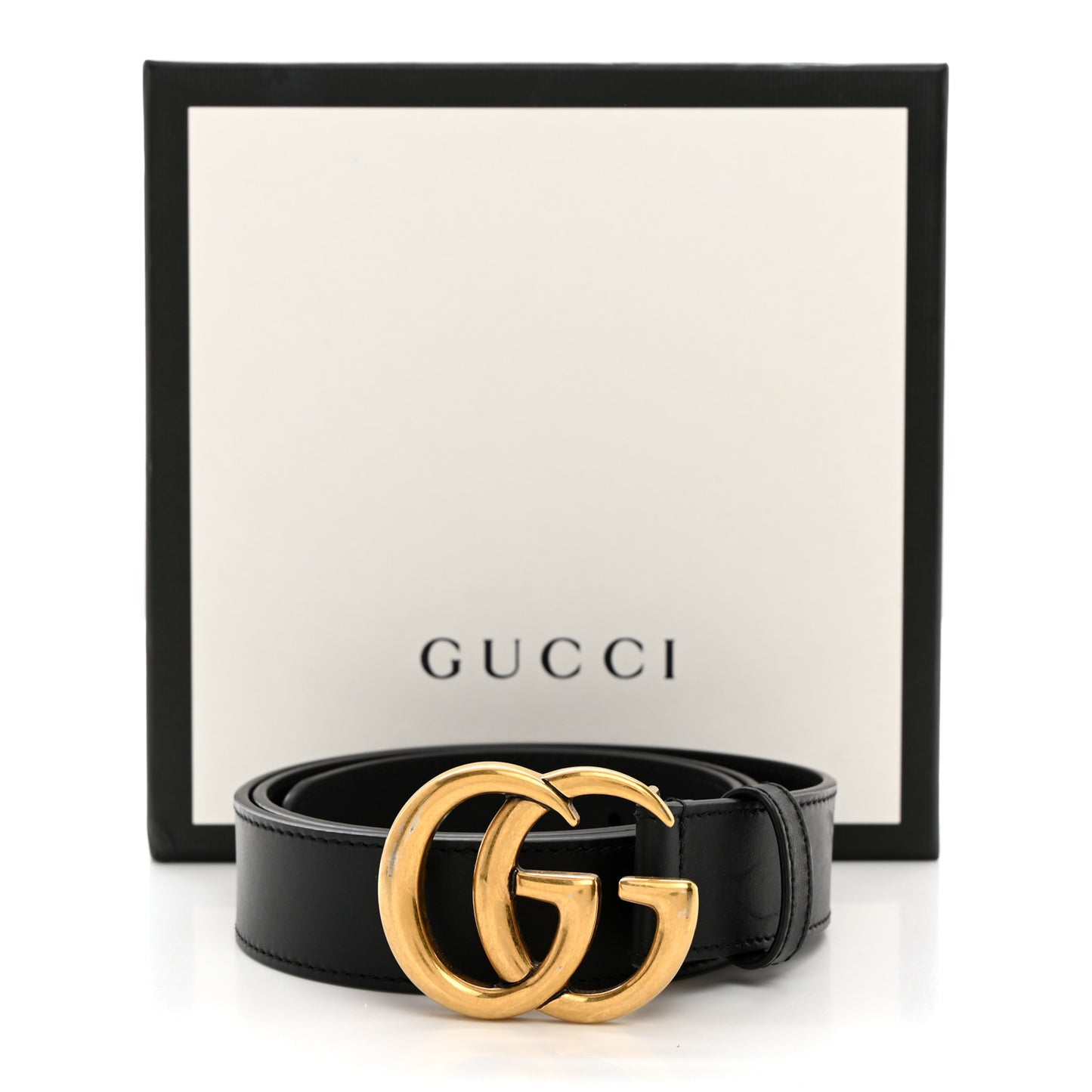 Calfskin Double G 30mm Belt 80 32 Black