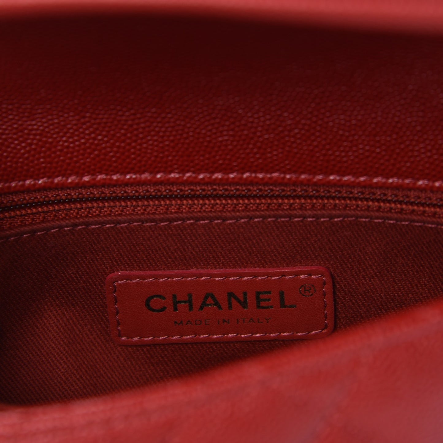 Caviar Quilted Mini Coco Handle Flap Red