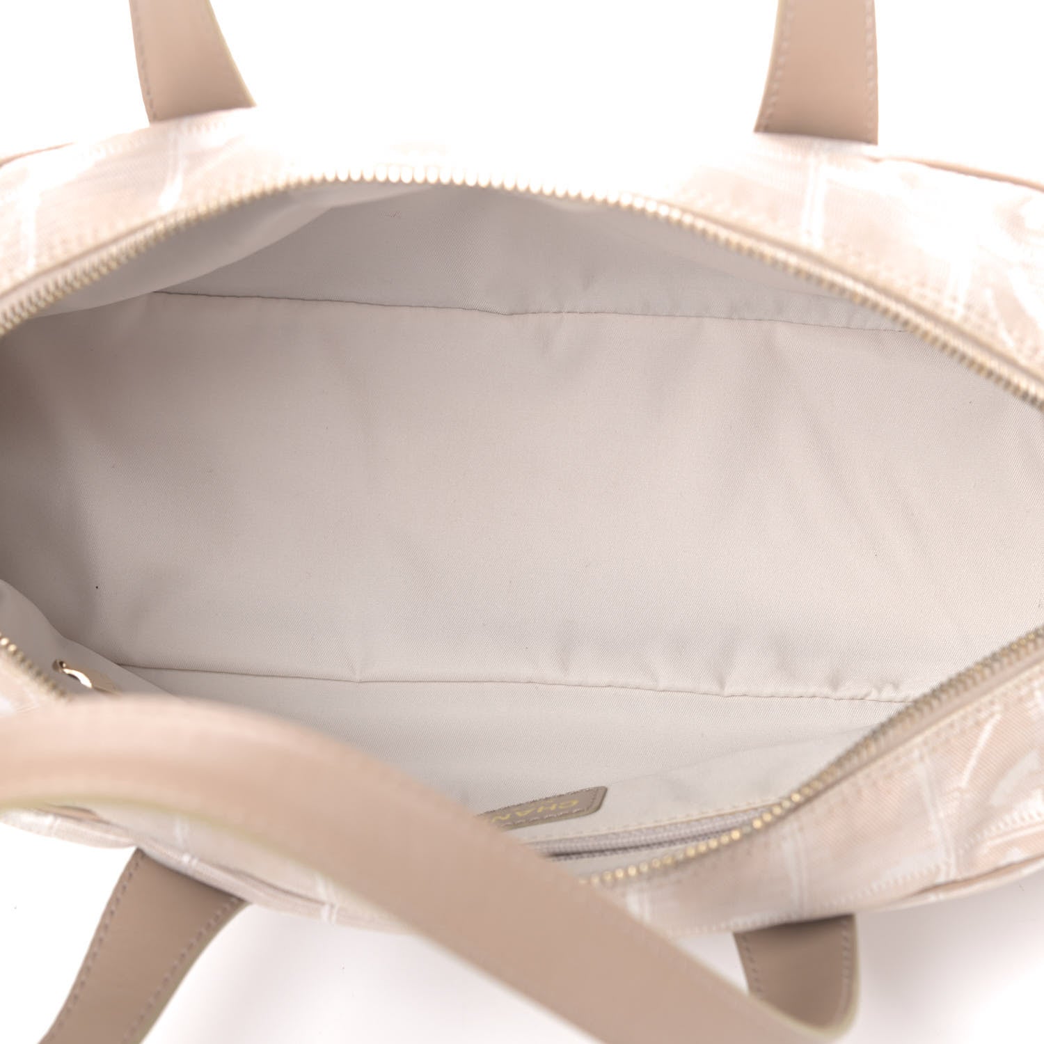 Chanel Nylon Travel Bowler Beige 4 of 4