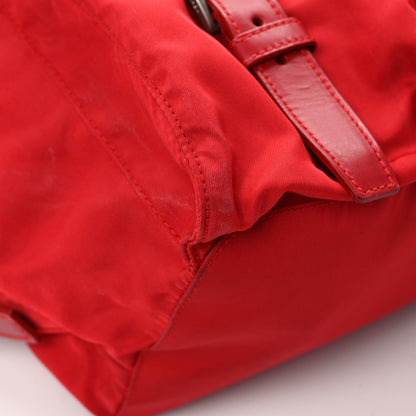 Prada Tessuto Nylon Saffiano Vela Medium Backpack Fuoco 9 of 10