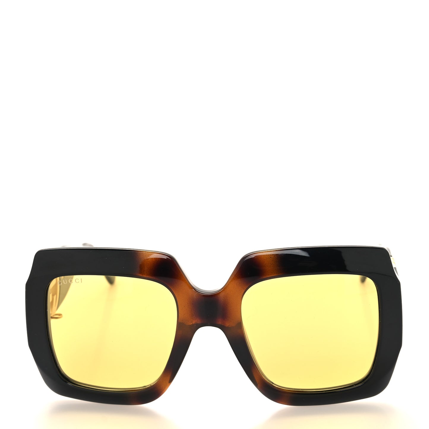 Acetate Rectangular Frame Chain Sunglasses GG1022S Black