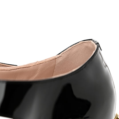 Chanel Patent Lambskin Quilted Cap Toe Ballerina Flats 36 Beige Black 15 of 18