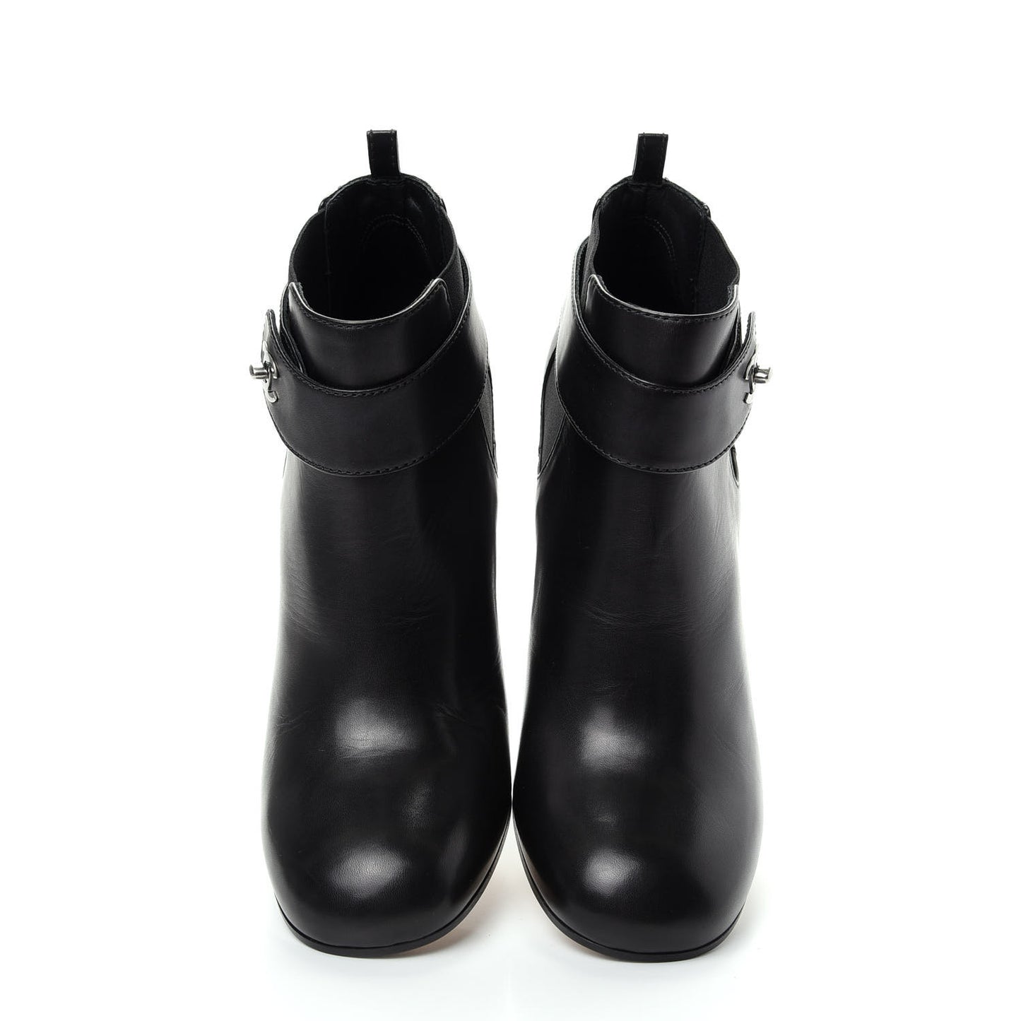 Calfskin CC Turnlock Ankle Boots 39 Black