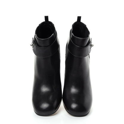 Chanel Calfskin CC Turnlock Ankle Boots 39 Black 5 of 11