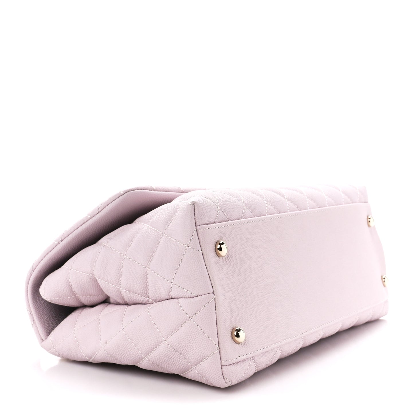 Caviar Quilted Small Coco Handle Flap Light Pink