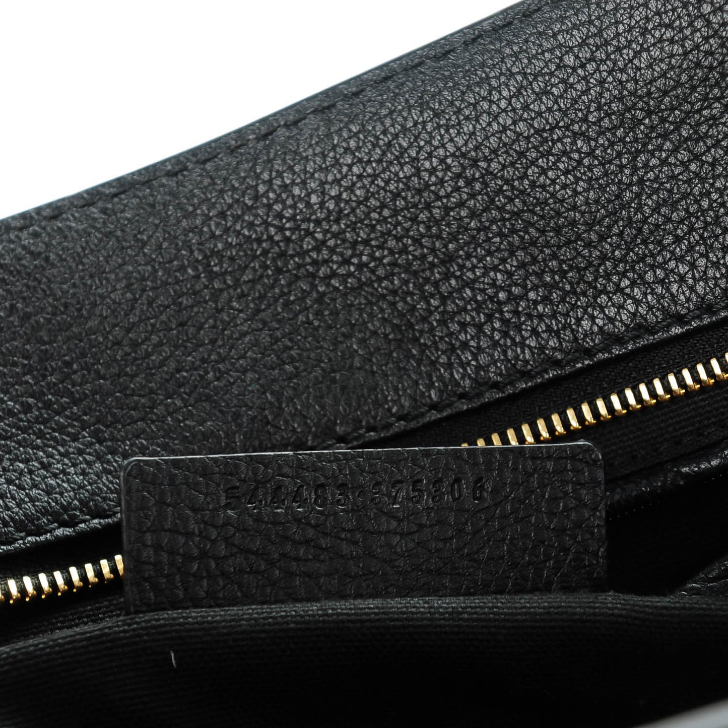 Pebbled Calfskin Small Skull Padlock Zip Around Tote Black