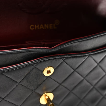 Chanel Lambskin Quilted Small Double Flap Black 12 of 13