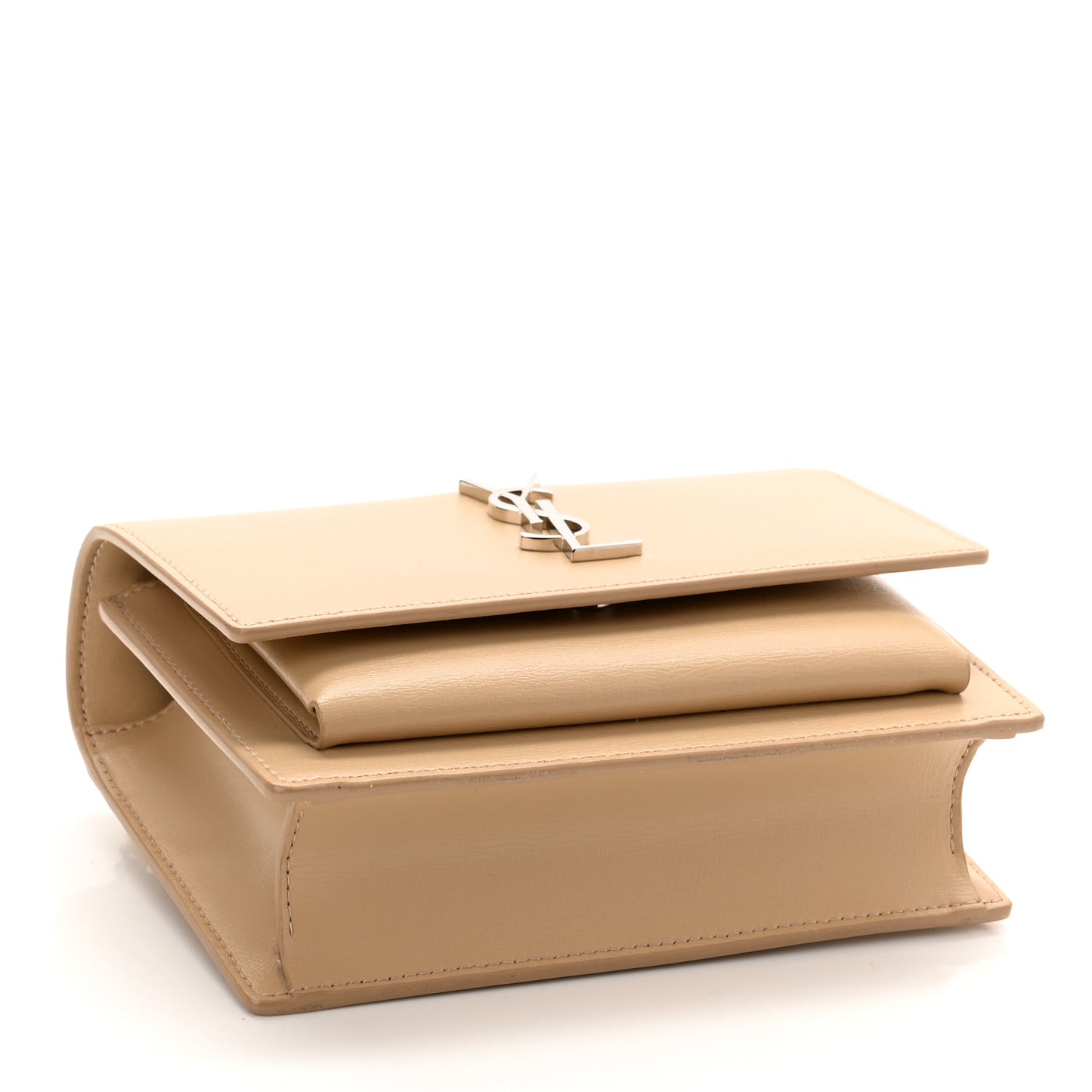 Calfskin Monogram Sunset Chain Wallet Nude Powder