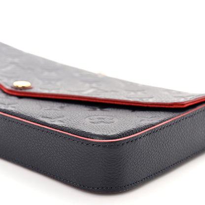 Louis Vuitton Empreinte Pochette Felicie Chain Wallet Marine Rouge 10 of 11