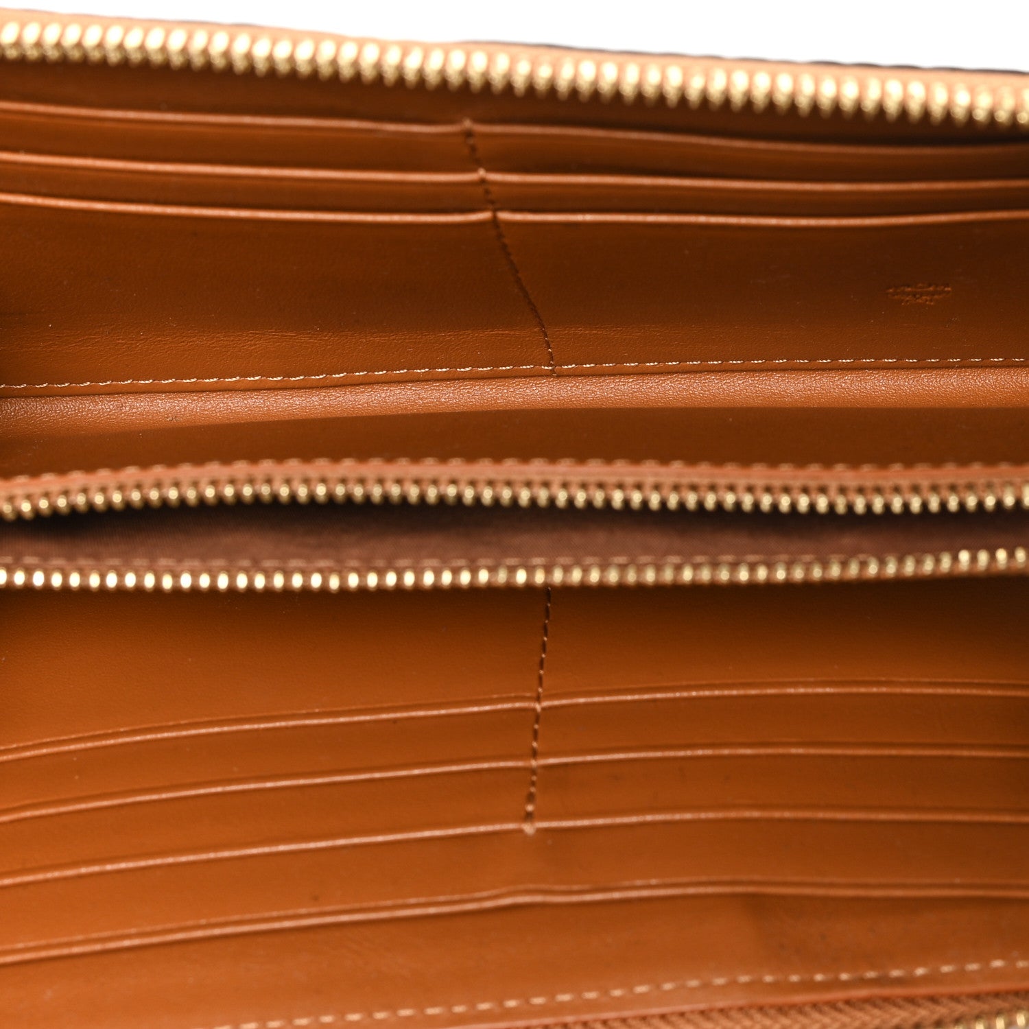 MCM Visetos Large Zip Around Wallet Cognac 5 of 7