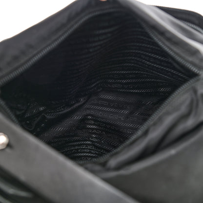 Prada Nylon New Vela Studded Messenger Black Verde 6 of 9
