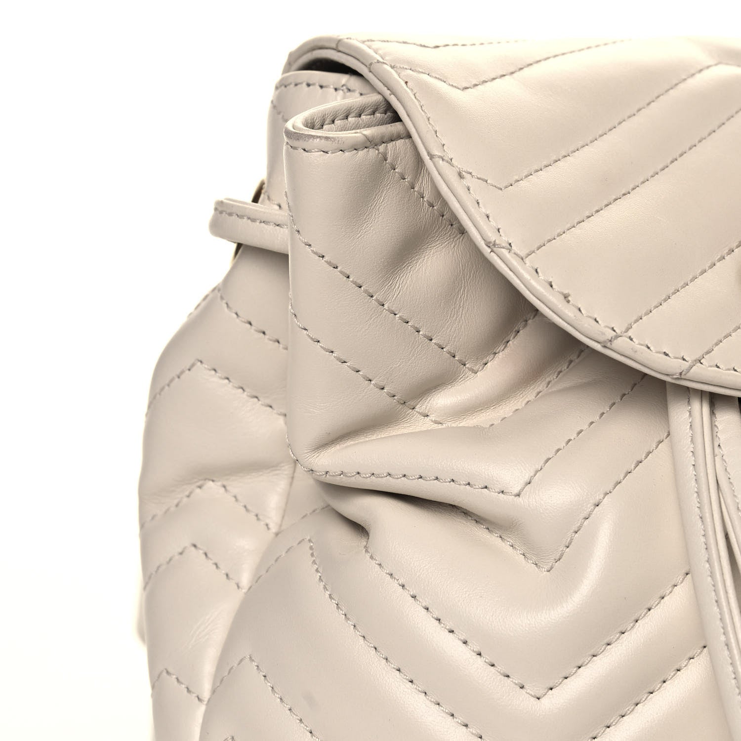 Gucci Calfskin Matelasse GG Marmont Flap Backpack White 13 of 13