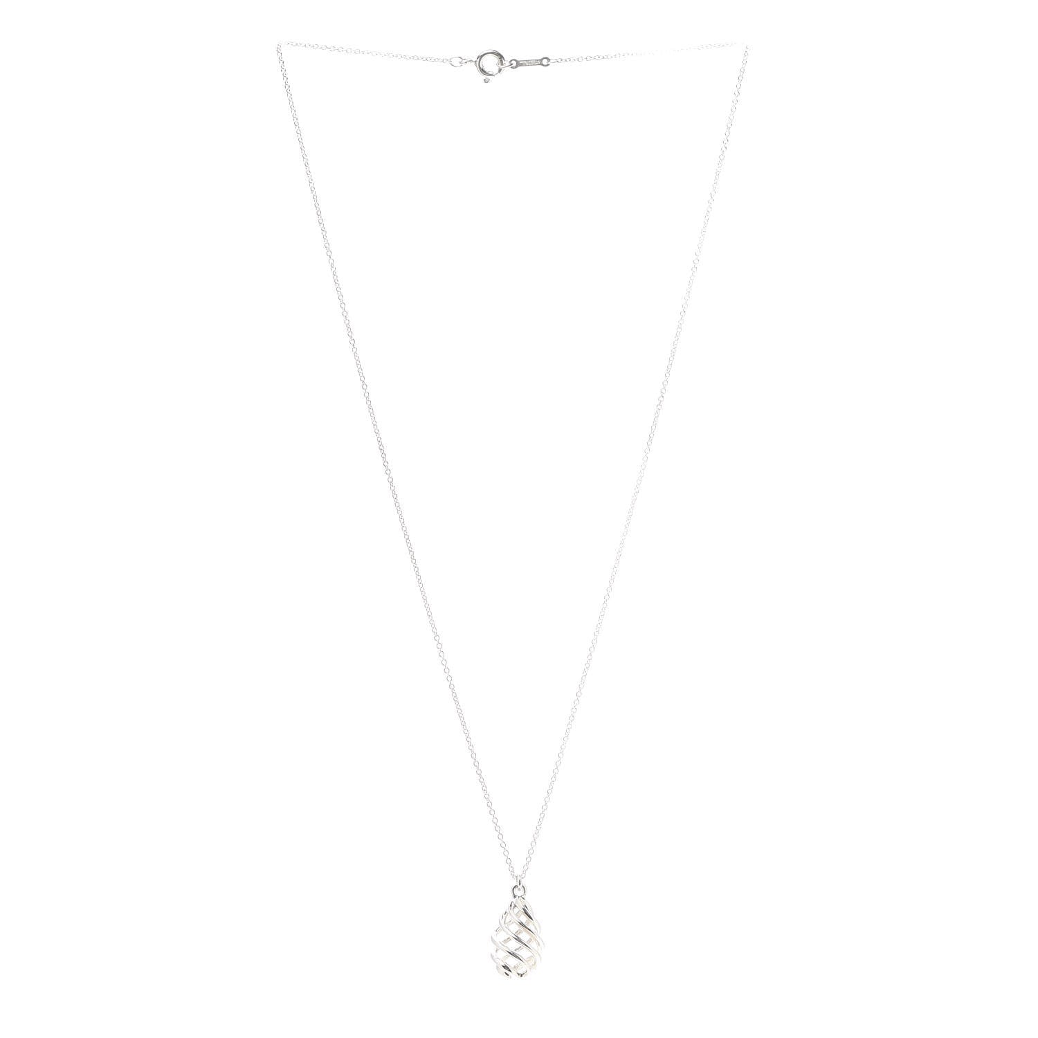 Tiffany Sterling Silver Paloma Picasso Venezia Luce Pendant Necklace 3 of 5