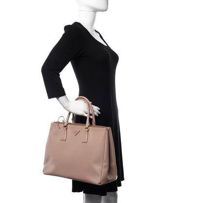 Prada Saffiano Large Galleria Double Zip Tote Cammeo 2 of 11