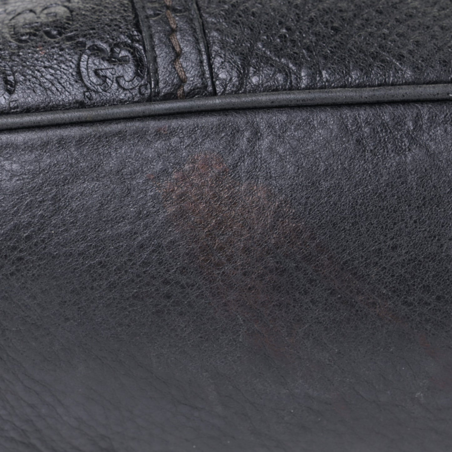 Calfskin Guccissima Trim Large Signoria Dark Brown
