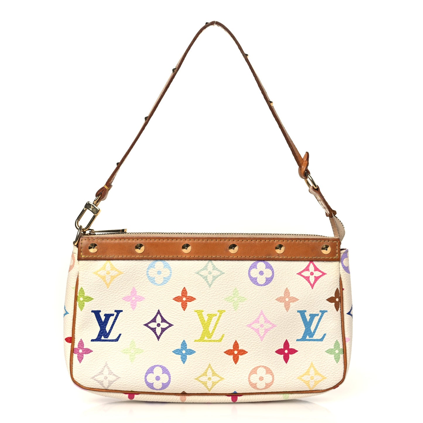 Monogram Multicolor Pochette Accessories White