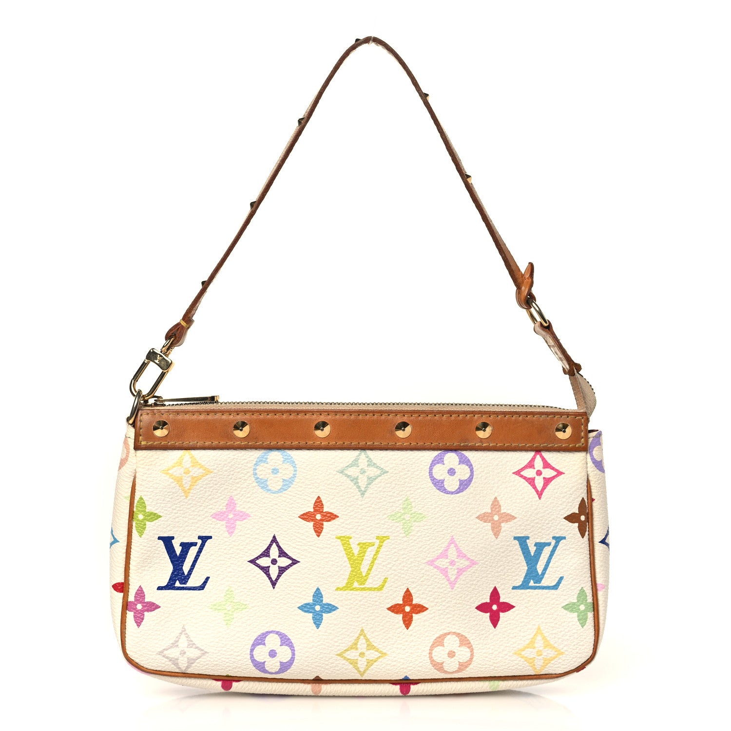 Louis Vuitton Monogram Multicolor Pochette Accessories White 1 of 8
