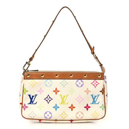 Louis Vuitton Monogram Multicolor Pochette Accessories White 1 of 8