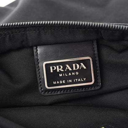 Prada Tessuto Nylon Small Flat Messenger Bag Black 6 of 10
