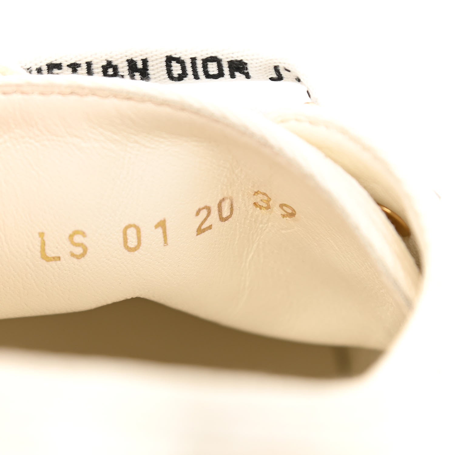 Christian Dior Canvas Dot Walk'N'Dior Low Top Sneakers 39 Milk 9 of 10