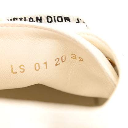 Christian Dior Canvas Dot Walk'N'Dior Low Top Sneakers 39 Milk 9 of 10