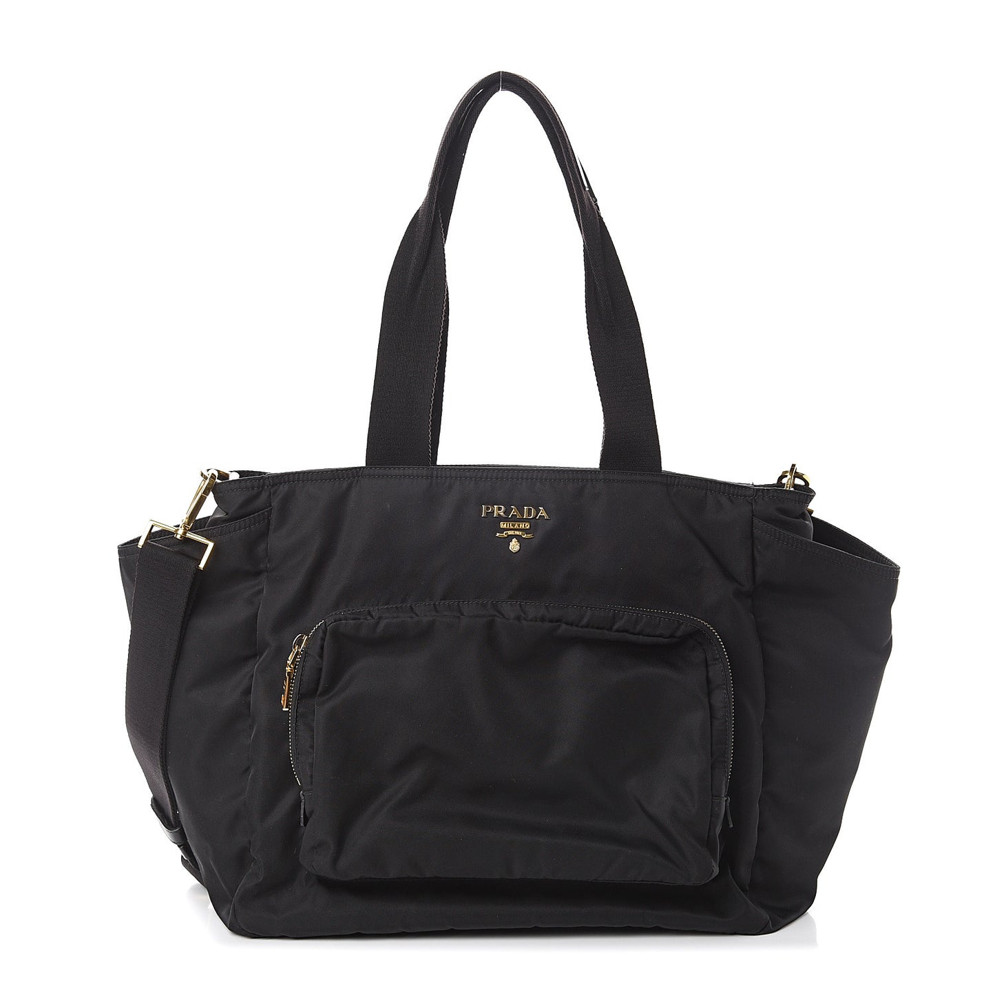 Tessuto Nylon Vela Diaper Bag Black