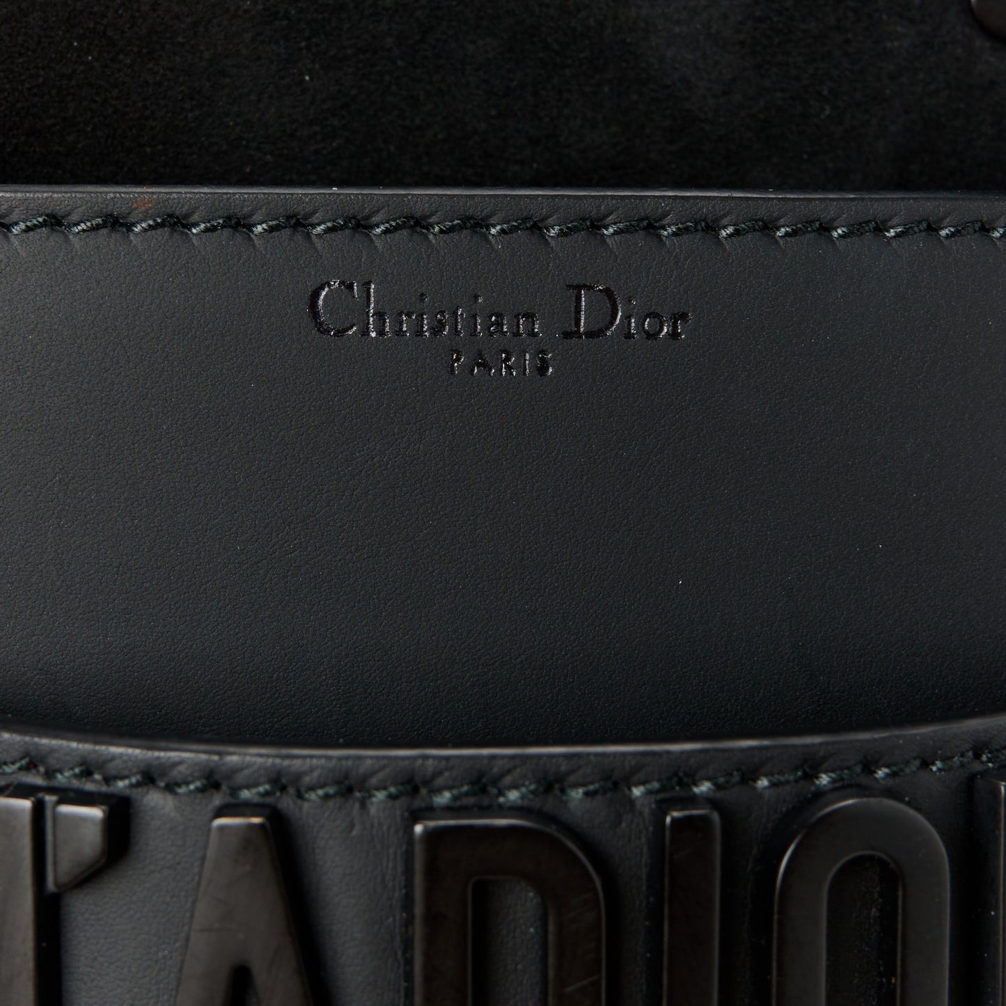 Ultra Matte Calfskin Mini J'Adior Chain Flap Bag Black
