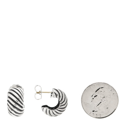 David Yurman Sterling Silver Cable Classics Hoop Earrings 2 of 5