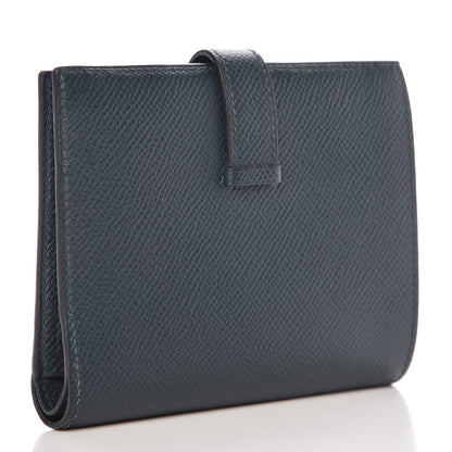 Hermes Epsom Bearn Compact Wallet Vert Cypress 3 of 8