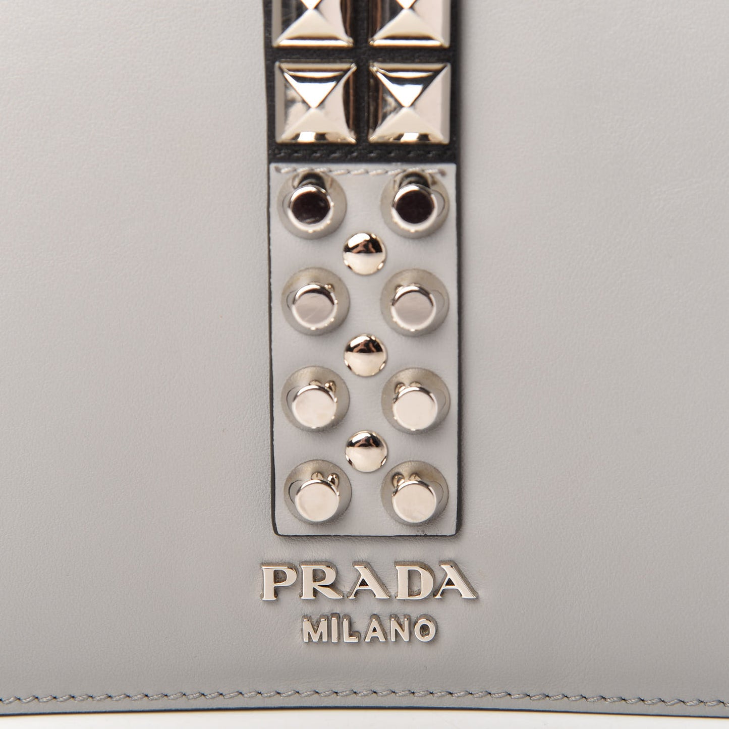 Saffiano City Calfskin Studded Large Elektra Shoulder Bag Nube