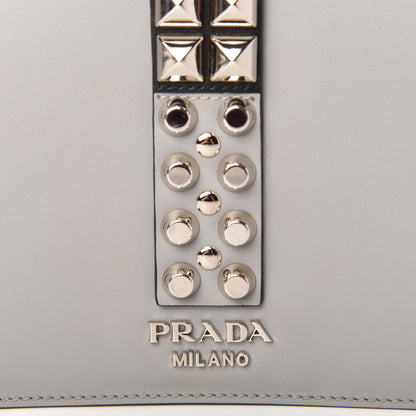 Prada Saffiano City Calfskin Studded Large Elektra Shoulder Bag Nube 10 of 10