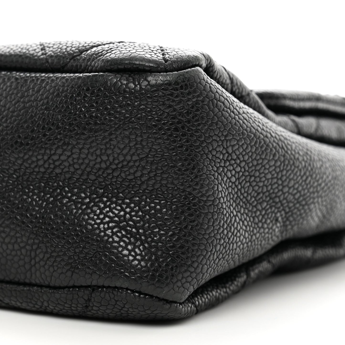 Caviar Quilted Medium Simply CC Flap Black