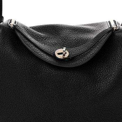 Hermes Taurillon Clemence Lindy 30 Black 8 of 16