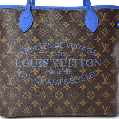 Louis Vuitton Monogram Articles de Voyage Ikat Neverfull MM Grand Blue 14 of 14